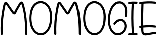 preview image of the Momogie font
