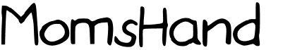 preview image of the MomsHand font