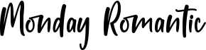 preview image of the Monday Romantic font