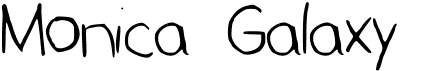 preview image of the Monica Galaxy font
