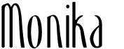preview image of the Monika font