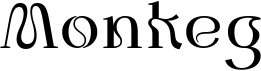preview image of the Monkeg font