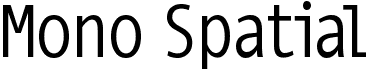 preview image of the Mono Spatial font