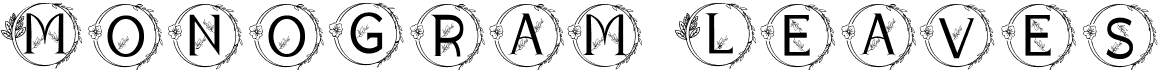 preview image of the Monogram Leaves font