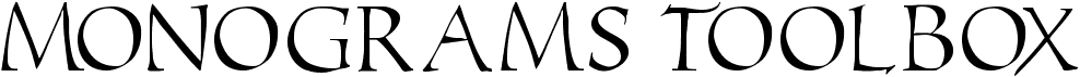 preview image of the Monograms Toolbox font