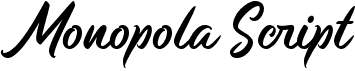 preview image of the Monopola Script font