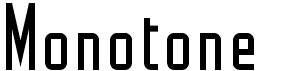 preview image of the Monotone font
