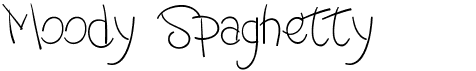 preview image of the Moody Spaghetty font