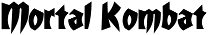 preview image of the Mortal Kombat font