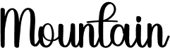 preview image of the Mountain font