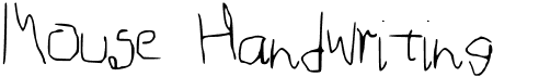 preview image of the Mouse Handwriting font
