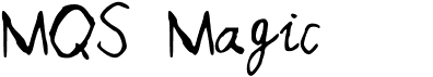 preview image of the MQS Magic font