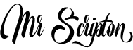 preview image of the Mr Scripton font