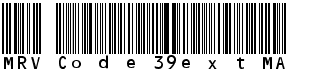 preview image of the MRV Code39extMA font