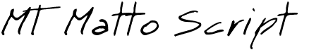 preview image of the MT Matto Script font