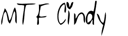preview image of the MTF Cindy font