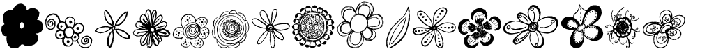 preview image of the MTF Flower Doodles font