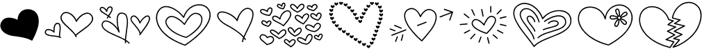 preview image of the MTF Heart Doodle font
