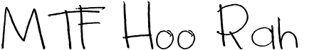 preview image of the MTF Hoo Rah font