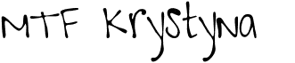 preview image of the MTF Krystyna font