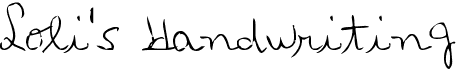preview image of the MTF Loli's Handwriting font