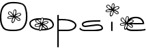 preview image of the MTF Oopsie font