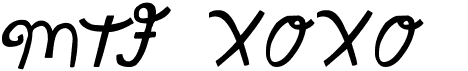 preview image of the MTF Xoxo Vo.1 font