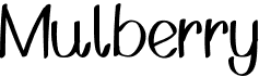 preview image of the Mulberry font
