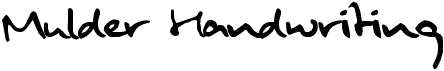 preview image of the Mulder Handwriting font