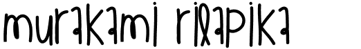 preview image of the Murakami Rilapika font