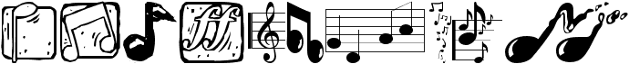 preview image of the Music Elements font