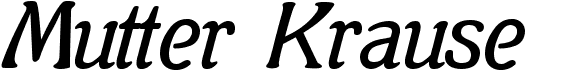 preview image of the Mutter Krause font