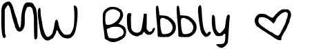 preview image of the MW Bubbly font