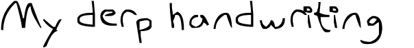 preview image of the My derp handwriting font