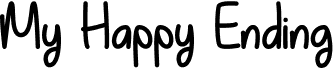 preview image of the My Happy Ending font