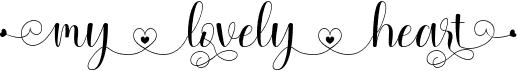 preview image of the My Lovely Heart font