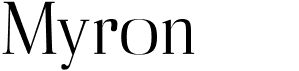 preview image of the Myron font