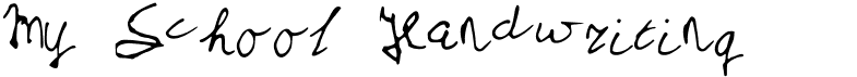 preview image of the My School Handwriting font