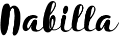 preview image of the Nabilla font
