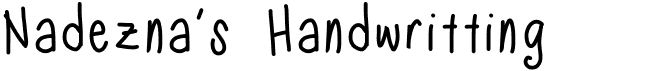 preview image of the Nadezna's Handwritting font