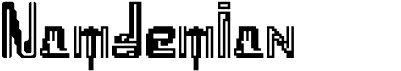 preview image of the Namdemian font