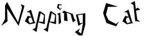 preview image of the Napping Cat font