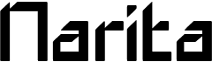 preview image of the Narita font