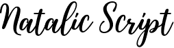 preview image of the Natalic Script font