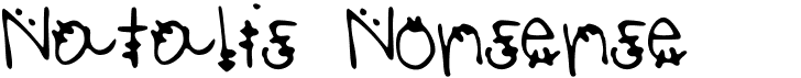 preview image of the Natalis Nonsense font