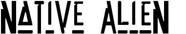 preview image of the Native Alien font