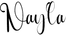 preview image of the Nayla font