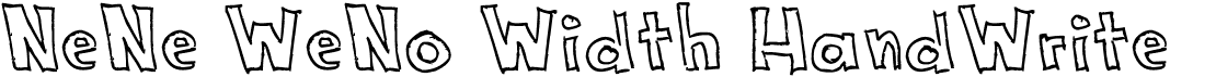 preview image of the NeNe WeNo Width HandWrite font