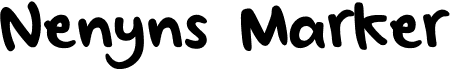 preview image of the Nenyns Marker font