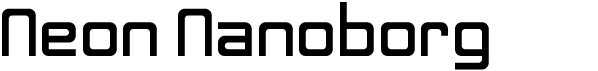 preview image of the Neon Nanoborg font